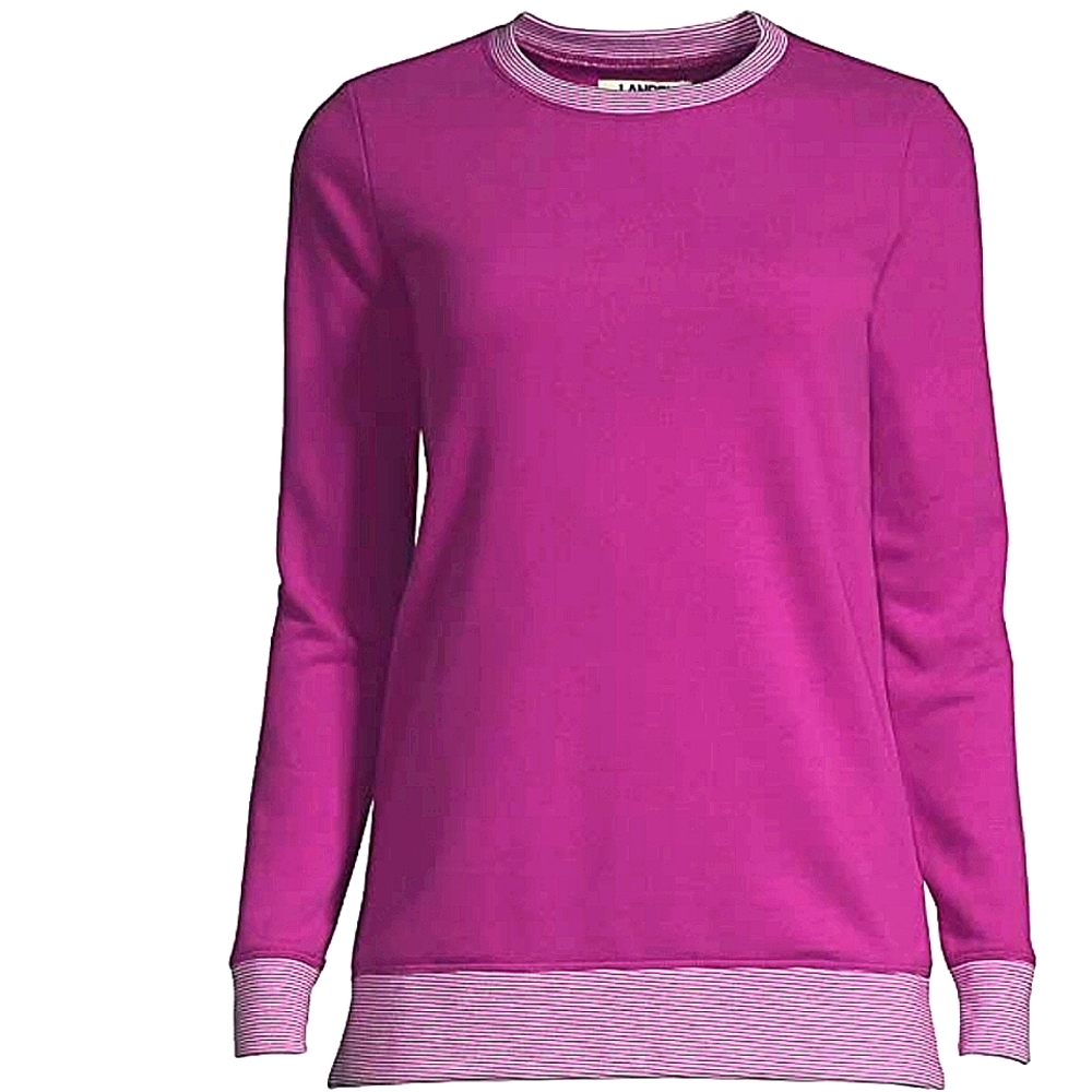 Land's End Fuchsia Crew neck Sweatshirt